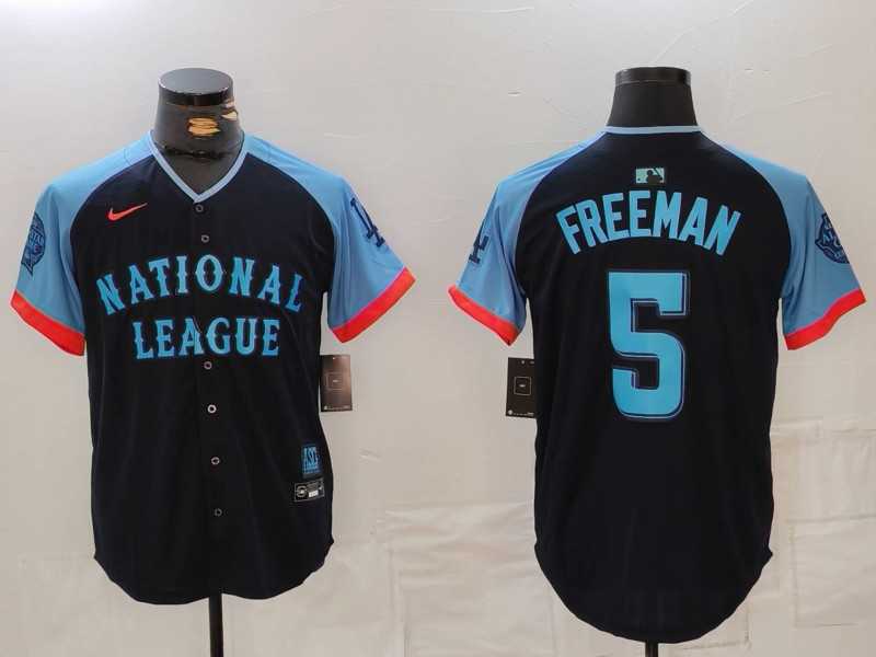 Men%27s Los Angeles Dodgers #5 Freddie Freeman Navy 2024 All Star Limited Stitched Jersey
